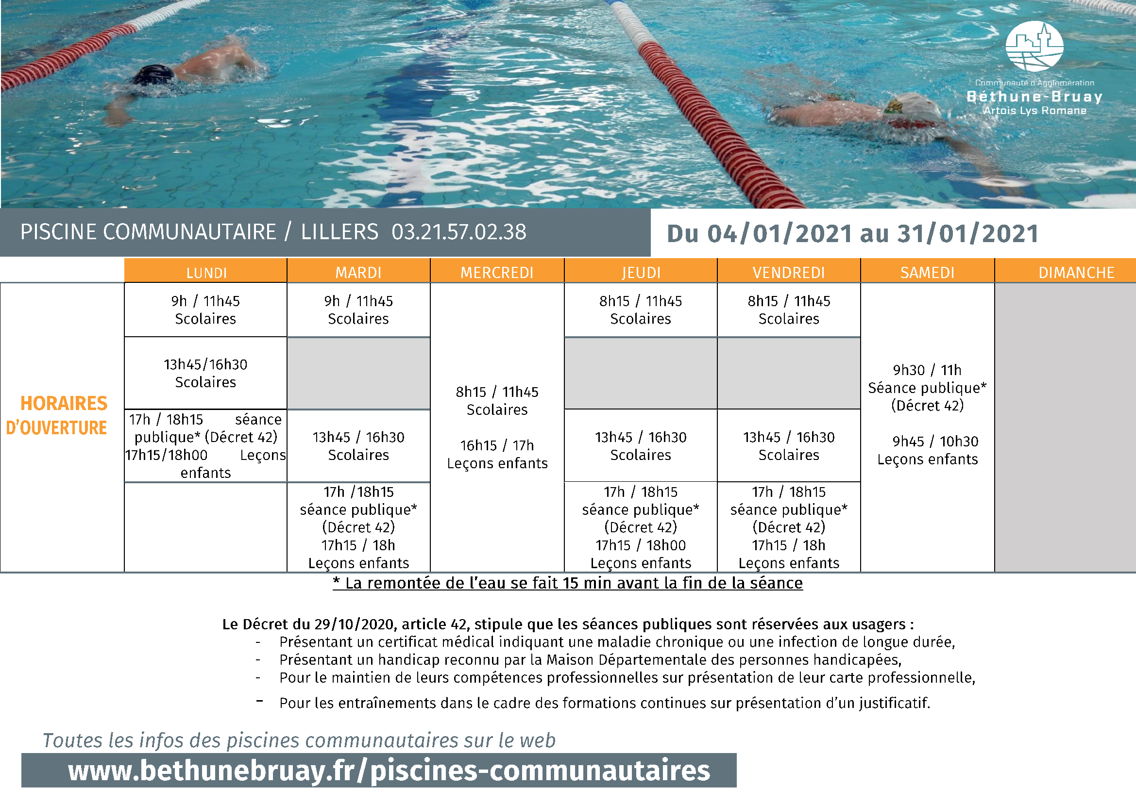 Piscines communautaires | Bethune-Bruay.fr